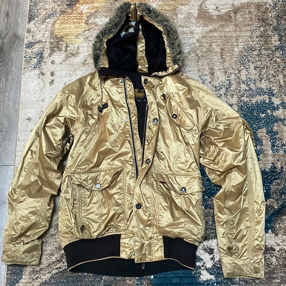 Ski jacket L1 premium outerwear gold size Large